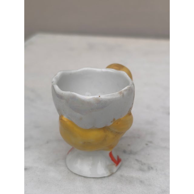 German Porcelain Majolica Chick Egg Cup, Circa 1920 For Sale In Austin - Image 6 of 7