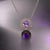 Purple Natural Sapphire Diamond Pendant 18" 14k WG 3.84 TCW Certified For Sale - Image 8 of 12