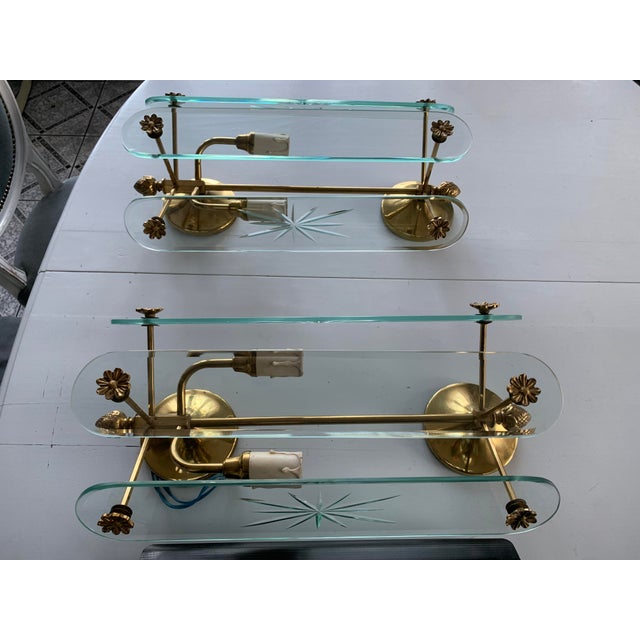 Metal Art Deco Style Wall Lamps, 1970s, Set of 2 For Sale - Image 7 of 18