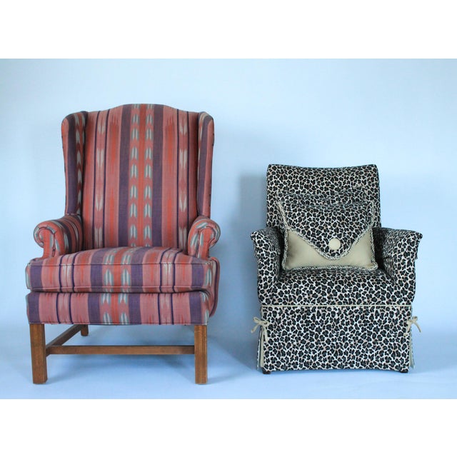 Vintage Custom Upholstered Animal Print Arm Chair For Sale - Image 13 of 13