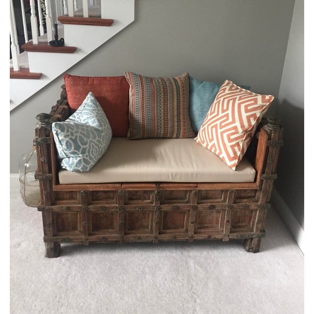 Oak Paneled Closed Bench, Attributed to Northern Europe, Late 17th Century For Sale - Image 6 of 14