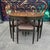 This dining set has four 3-legged dining chairs that nest perfectly along the table’s apron— great form, function and...