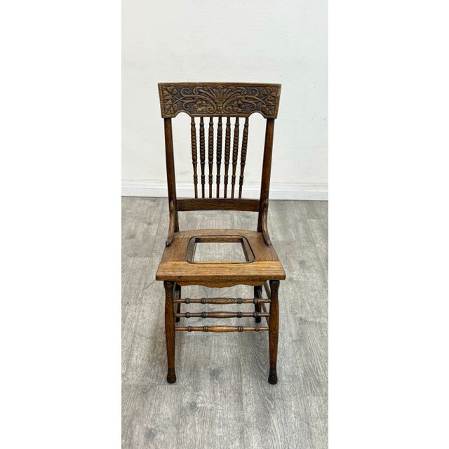 Wood Set of Six Oak Dining Chairs For Sale - Image 7 of 10