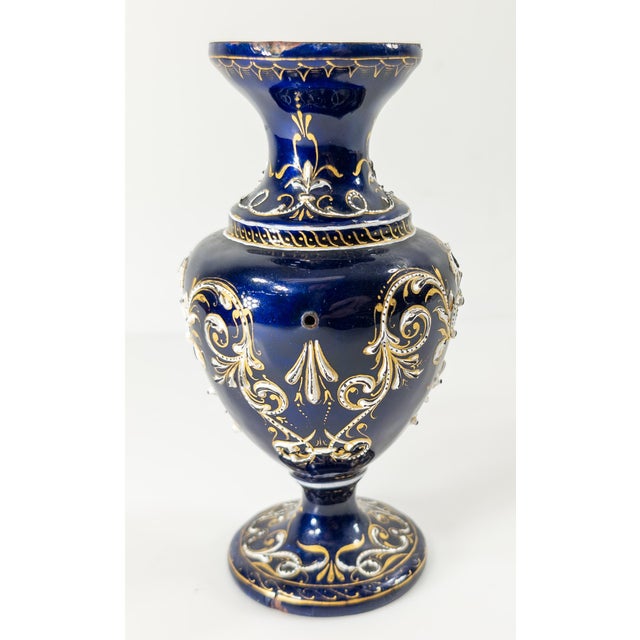 Late 19th Century 19th Century Austrian Vienna Viennese Enamel Vase With Losses For Sale - Image 5 of 11