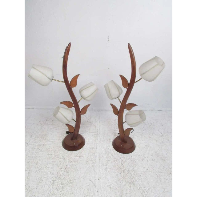 Vintage Floral-Inspired Lamps - a Pair For Sale - Image 13 of 13