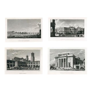 1830s, Views of Paris Prints, Set of 4, Original Antique Engravings, England For Sale