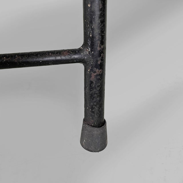 Italian Modern Folding Chair in Brown Leather and Metal, 1980s For Sale - Image 16 of 18