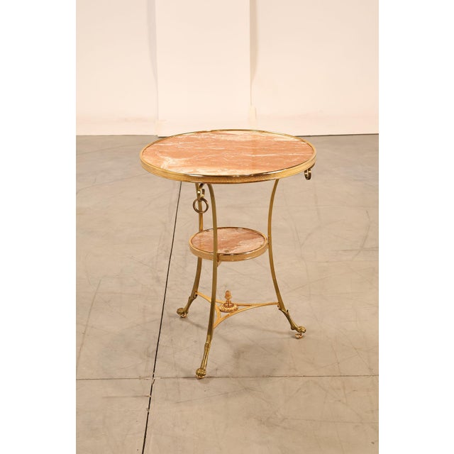 Mid 20th Century Neoclassical Style Pair of Marble Top Gueridon Side Tables For Sale - Image 18 of 18