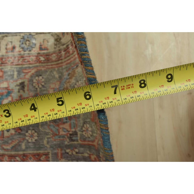 Tabriz Rug 9’9” X 12’8” Pink Wool Vintage Distressed Hand-Knotted Carpet For Sale - Image 13 of 15