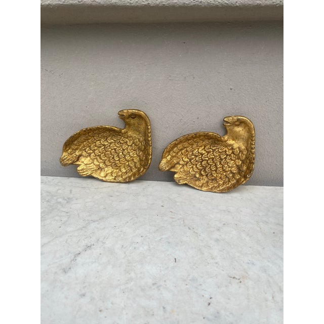 Mid-Century Brass Quail or Bird Catchall.