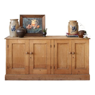 1800s Antique Pine Sideboard For Sale
