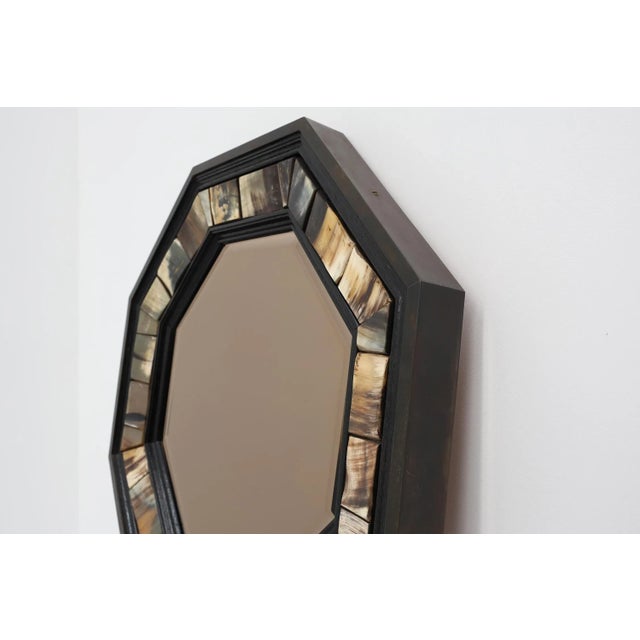 1980s Octagonal Mirror with Horn from Anthony Redmile, United Kingdom, 1980s For Sale - Image 5 of 13