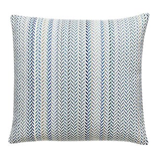 The House of Scalamandré Arrow Stripe Pillow, Fountaie For Sale