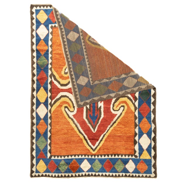 Antique Persian Gabbeh Rug 5’10" x 7’11". Wool pile rugs, usually scatter formats, woven by the Qashghai tribes of SW...