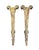 Gold Vintage Neoclassical Regency Gilt Plaster Acanthus Leaf Wall Pockets / Gold Leaf Sconces For Sale - Image 8 of 9