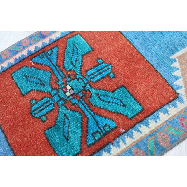 Vintage Anatolian Turkish Kitchen Rug -15.5"x30.5" For Sale In Raleigh - Image 6 of 9