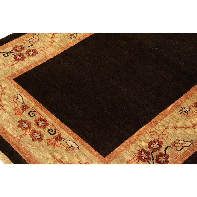 1990s Shabby Chic Gabbeh Brown/Tan Wool Rug - 3'11 X 5'10 For Sale In New York - Image 6 of 8