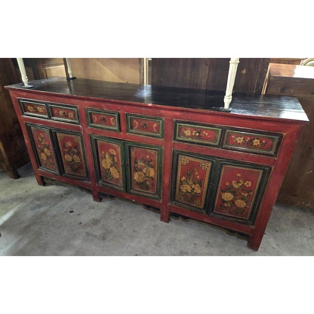 Large Lacquered Wood Sideboard, 19th Century For Sale - Image 3 of 4