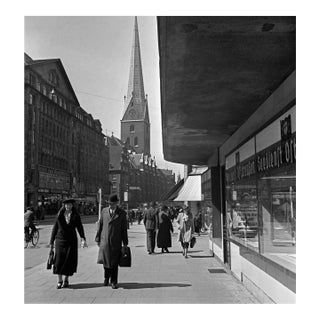 Mönckebergstraße at Hamburg With Passers By, Germany 1938, Printed 2021 For Sale