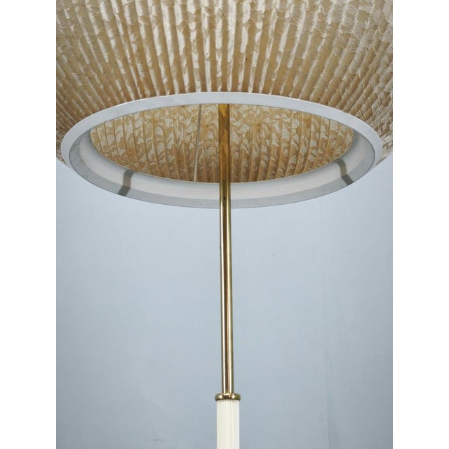 Cream Mid-Century German Floor Lamp with Globe Shade, 1960s For Sale - Image 8 of 13
