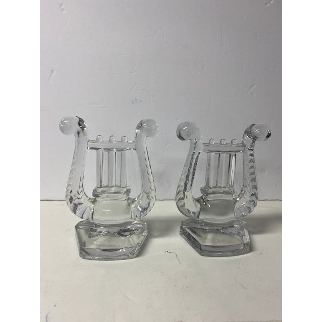 1970s Glass Lyre Bookends - a Pair For Sale In Miami - Image 6 of 6