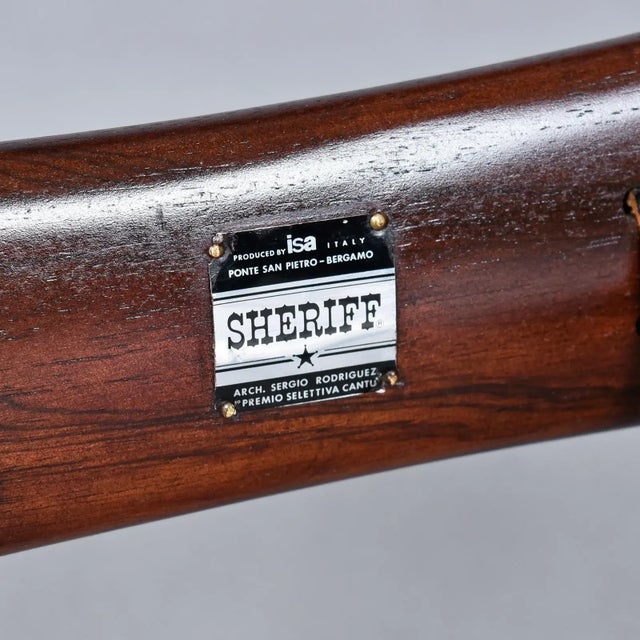 1960s Brazilian Rosewood & Leather Sling Chair and Ottoman by Sergio Rodrigues for Isa For Sale - Image 5 of 18