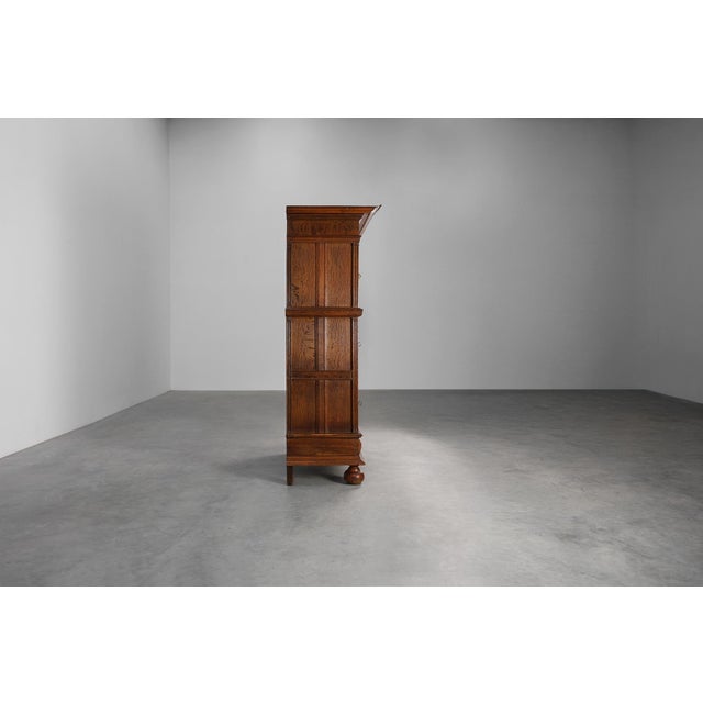 17th Century Renaissance Belgian Oak Cabinet with Concealed Lock For Sale - Image 15 of 18