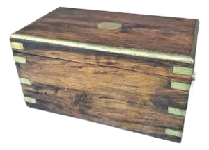 Antique Georgian Walnut and Brass Coffer/Chest