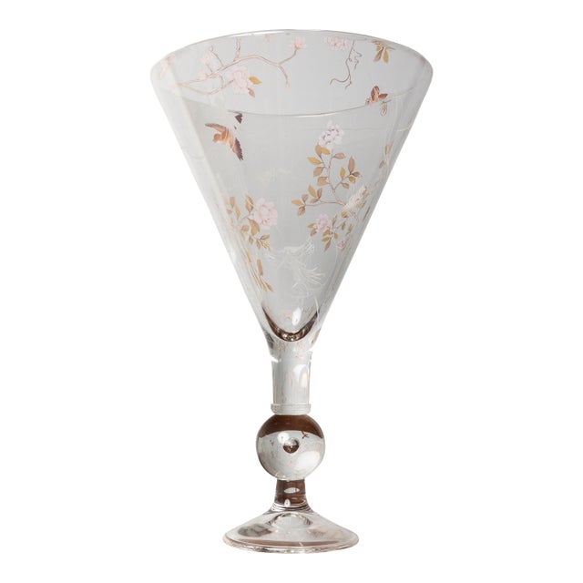 Mid 20th Century Etched Fairy Vase For Sale