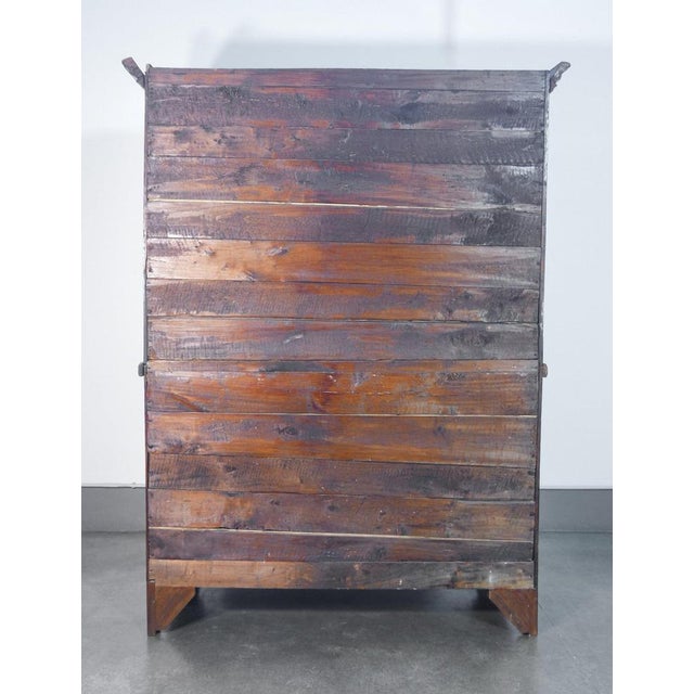 Charles X Double-Body Walnut Wardrobe, 1800 For Sale - Image 12 of 18