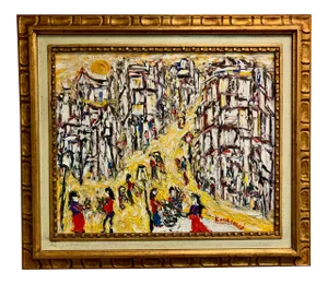 Original Michel Kouliche Heavy Impasto Expressionist Oil Painting (1922- 2010)