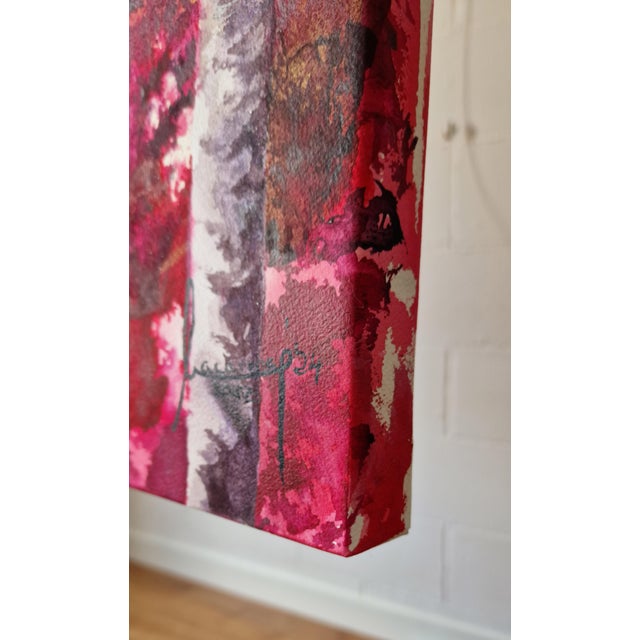 Red Macarena Sanz, Red Forest, Acrylic For Sale - Image 8 of 11