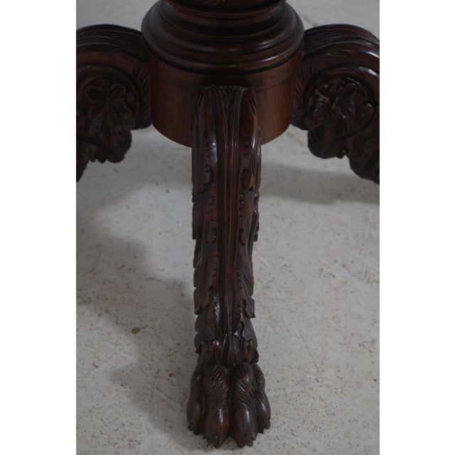 American 19th Century Mahogany Empire Style Drop-Leaf Table For Sale - Image 12 of 18
