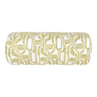 The House Of Scalamandré Telly Bolster Pillow In Keylime For Sale