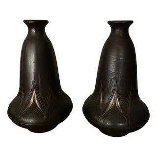 Brass Vase from Daalderop, 1920s, Set of 2 For Sale