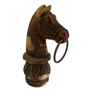 Early 20th Century Horse Head Hitching Post Top