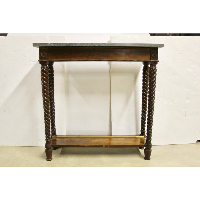 Reclaimed Marble Top Narrow Console Table Chairish