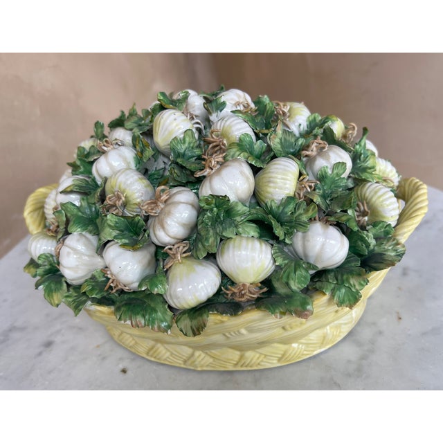 Mid 20th Century Mid Century Mottahedeh Ceramic Basket of Garlic For Sale - Image 5 of 14