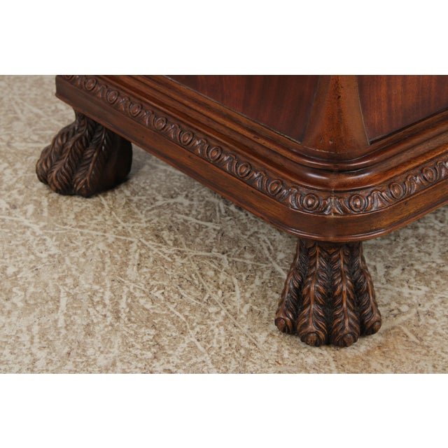 Maitland Smith Flame Mahogany Marble Top Bombe Dresser For Sale - Image 14 of 18