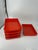Red Vintage Danflex Desktop File Organizer Letter Tray For Sale - Image 8 of 9