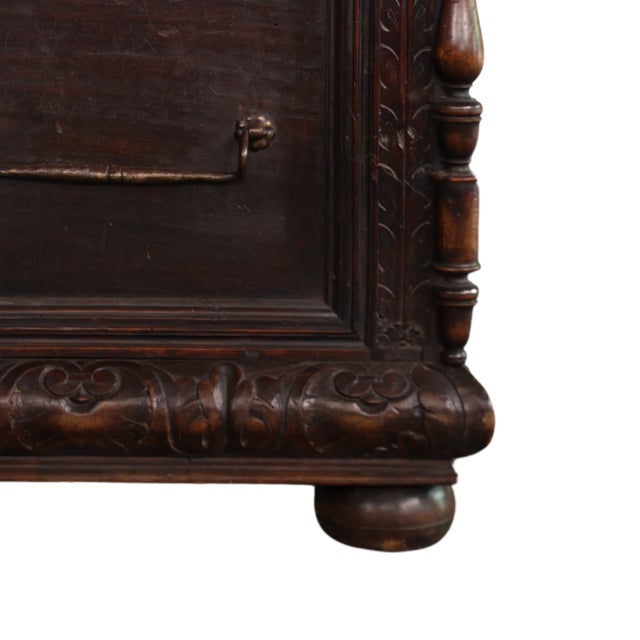 17th Century French Carved Trunk For Sale - Image 4 of 8
