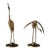 Vintage Mid-Century Mantle Size Sculptural Brass Cranes Herons Water Fowl-a Pair For Sale