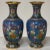 Pair 19th Century Cloissone Vases is an extraordinary example of the breed, displaying its well-preserved, rich coloration...
