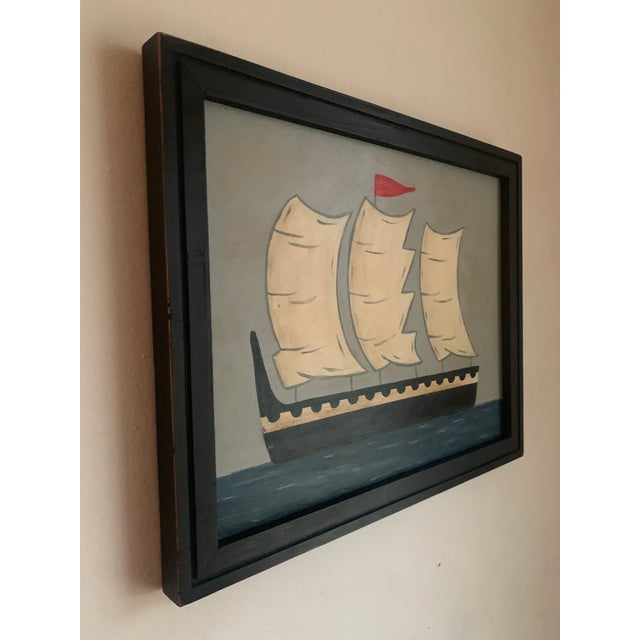 Traditional Contemporary Impressionist Style Seascape Painting on Canvas, Framed For Sale - Image 3 of 6