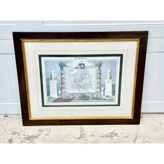 Vintage Framed Soicher Marin “Europe” Print For Sale