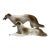 Vintage Porcelain Borzoi Russian Wolfhound Figurine - Standing & Reclining Dog Figurine For Sale