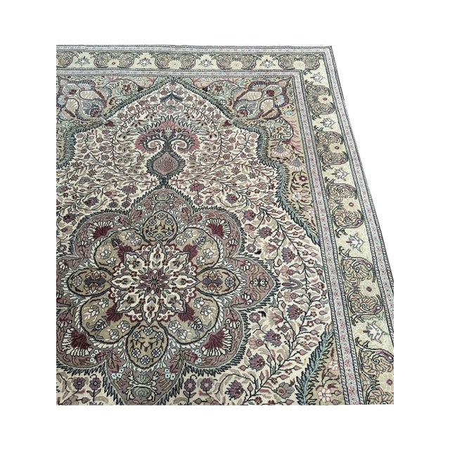 1980s Old Turkish Kaisari Area Rug 6x10 For Sale In Dallas - Image 6 of 10