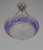 Art Deco 1920s French Art Deco Schneider Pendantlight - Purple Blue Mottled Glass & Nickeled Bronze For Sale - Image 3 of 9