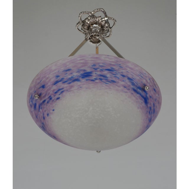 Art Deco French Art Deco Pendant Light by Charles Schneider 1920s France For Sale - Image 3 of 9