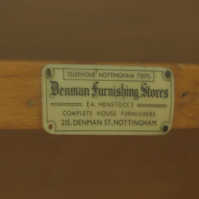 1950s Walnut Liquor Cabinet by Denman Furnishings of Nottingham For Sale - Image 12 of 12